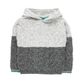 Maglione maglieria con cappuccio per ragazzo antracite