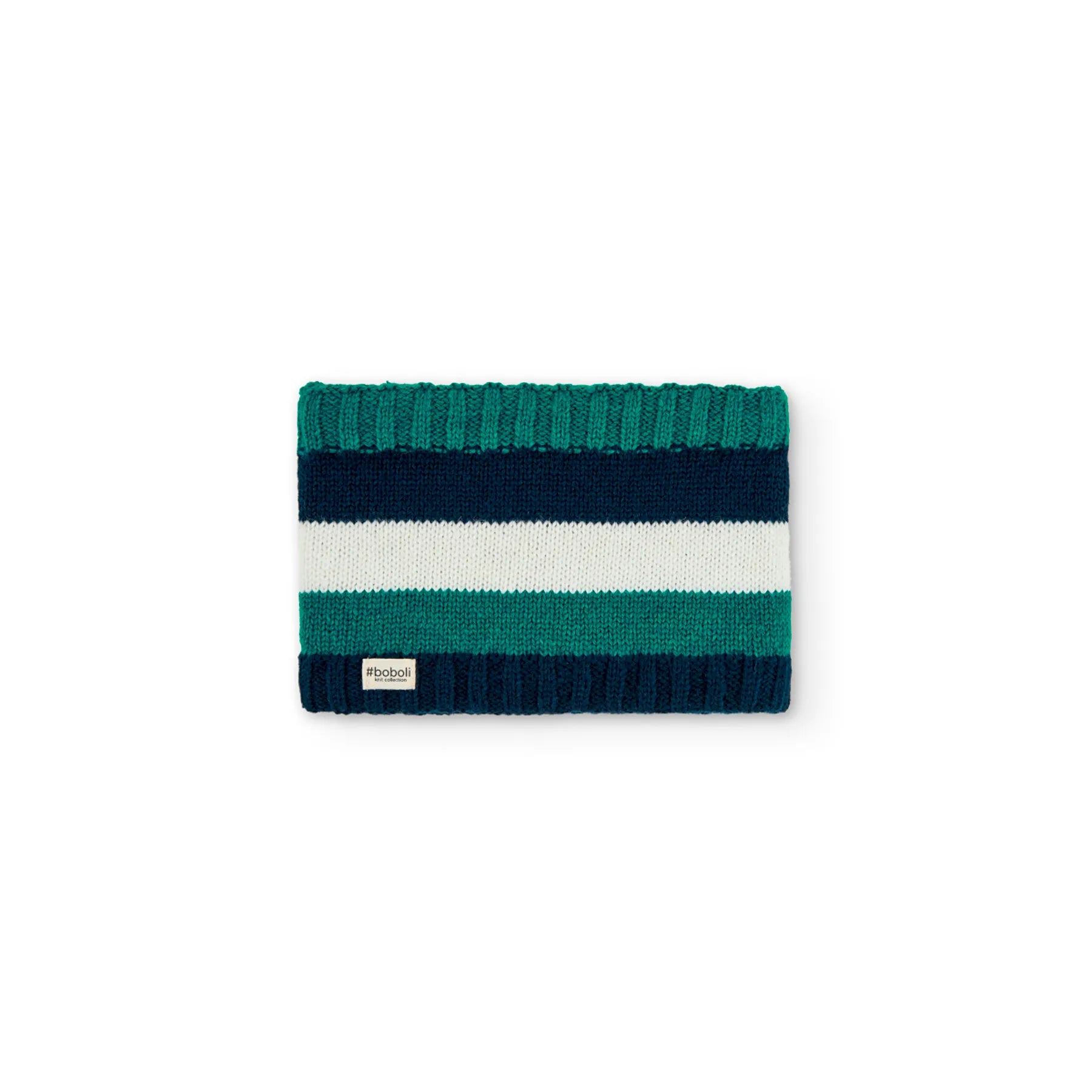 Scaldacollo tricot a righe blu