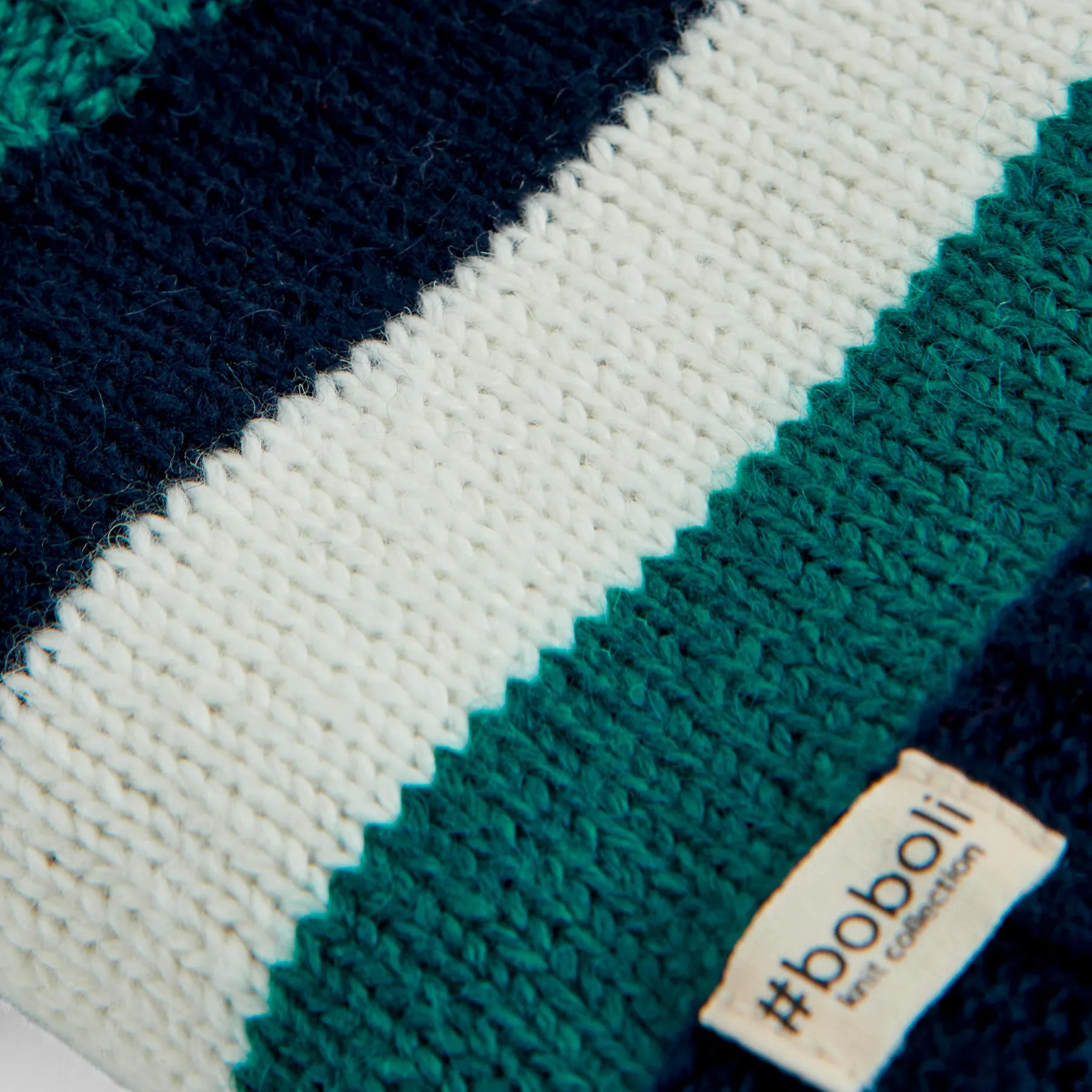 Scaldacollo tricot a righe blu