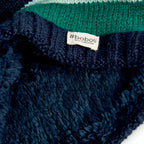 Scaldacollo tricot a righe blu