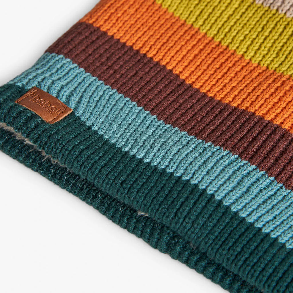 Scaldacollo a maglia caldo a righe colorato bambino