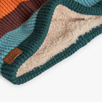 Scaldacollo a maglia caldo a righe colorato bambino