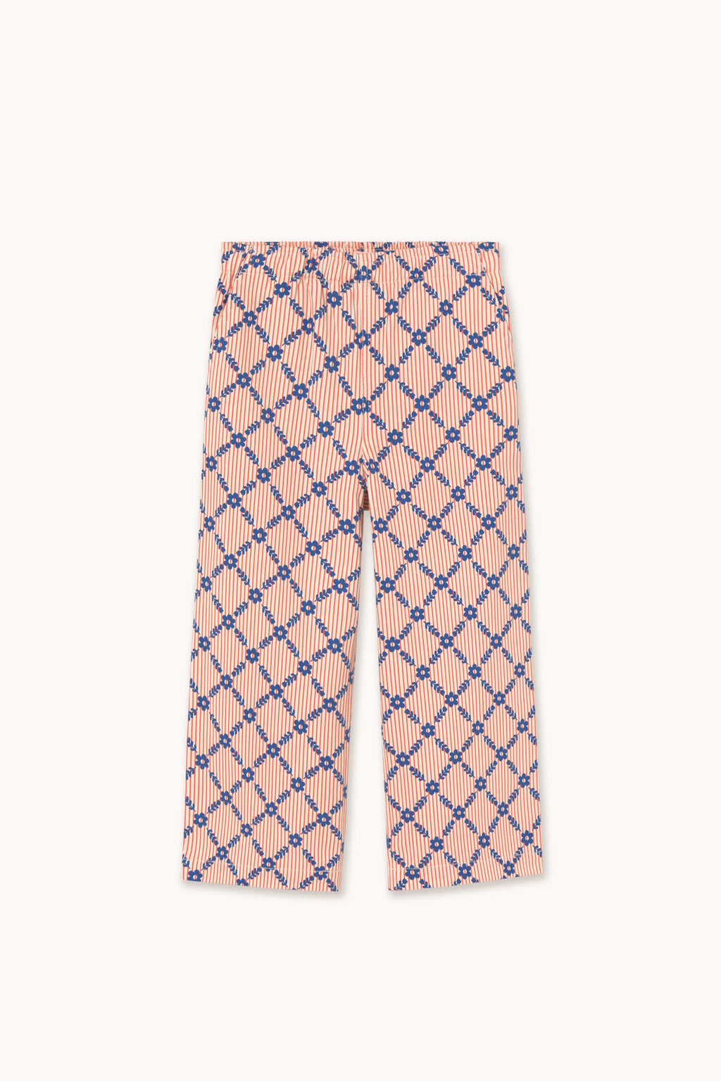 Pantalone a quadri floreali