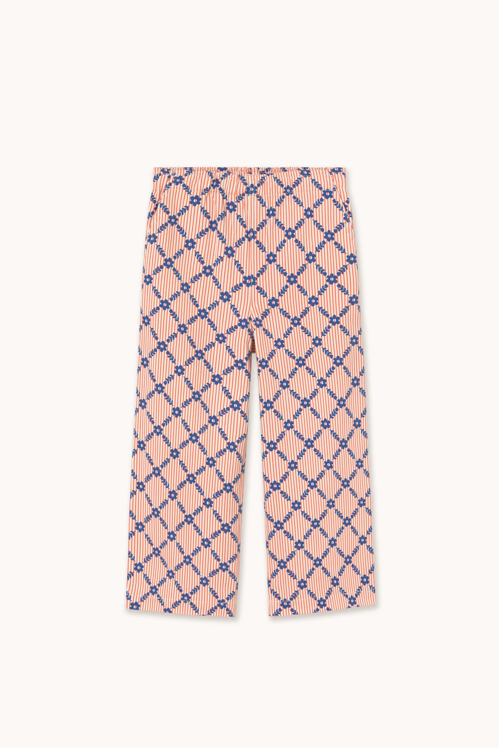 Pantalone a quadri floreali