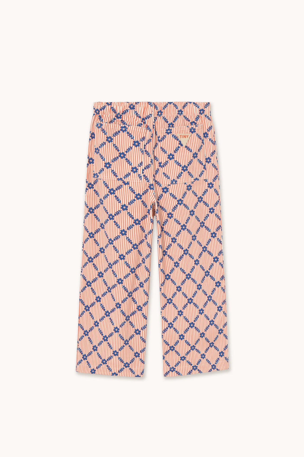 Pantalone a quadri floreali