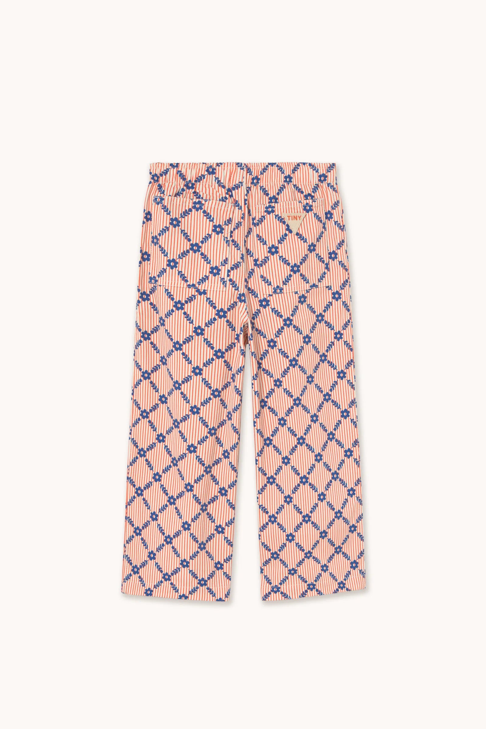 Pantalone a quadri floreali