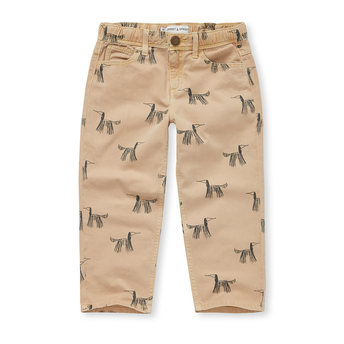 Jeans con stampa cane