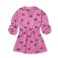 Vestito stampa cane violetto