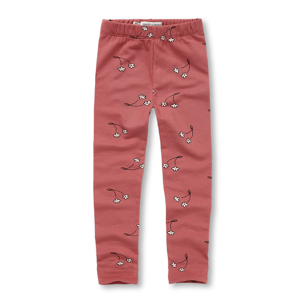 Leggings con stampa di fiori di ciliegio malva