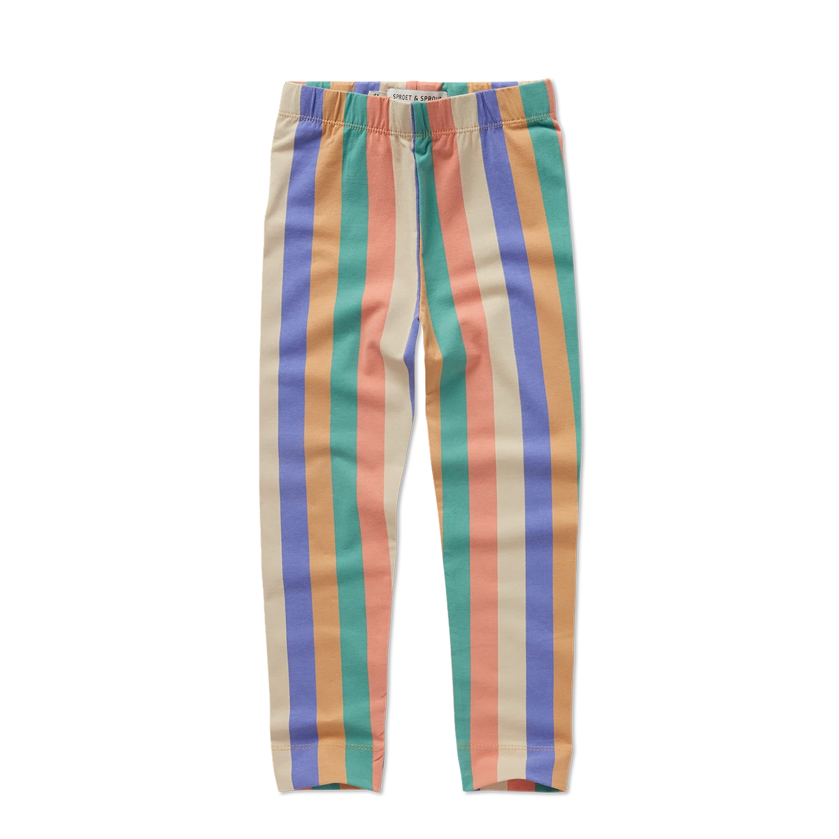 Leggings a righe multicolore
