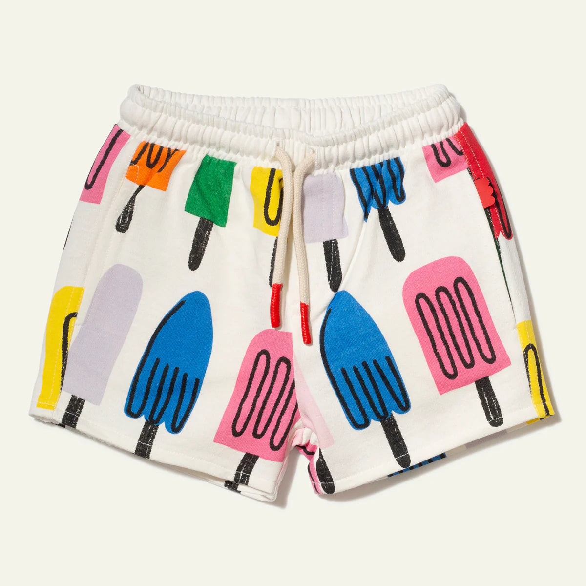 Shorts cotone riciclato gelato all over
