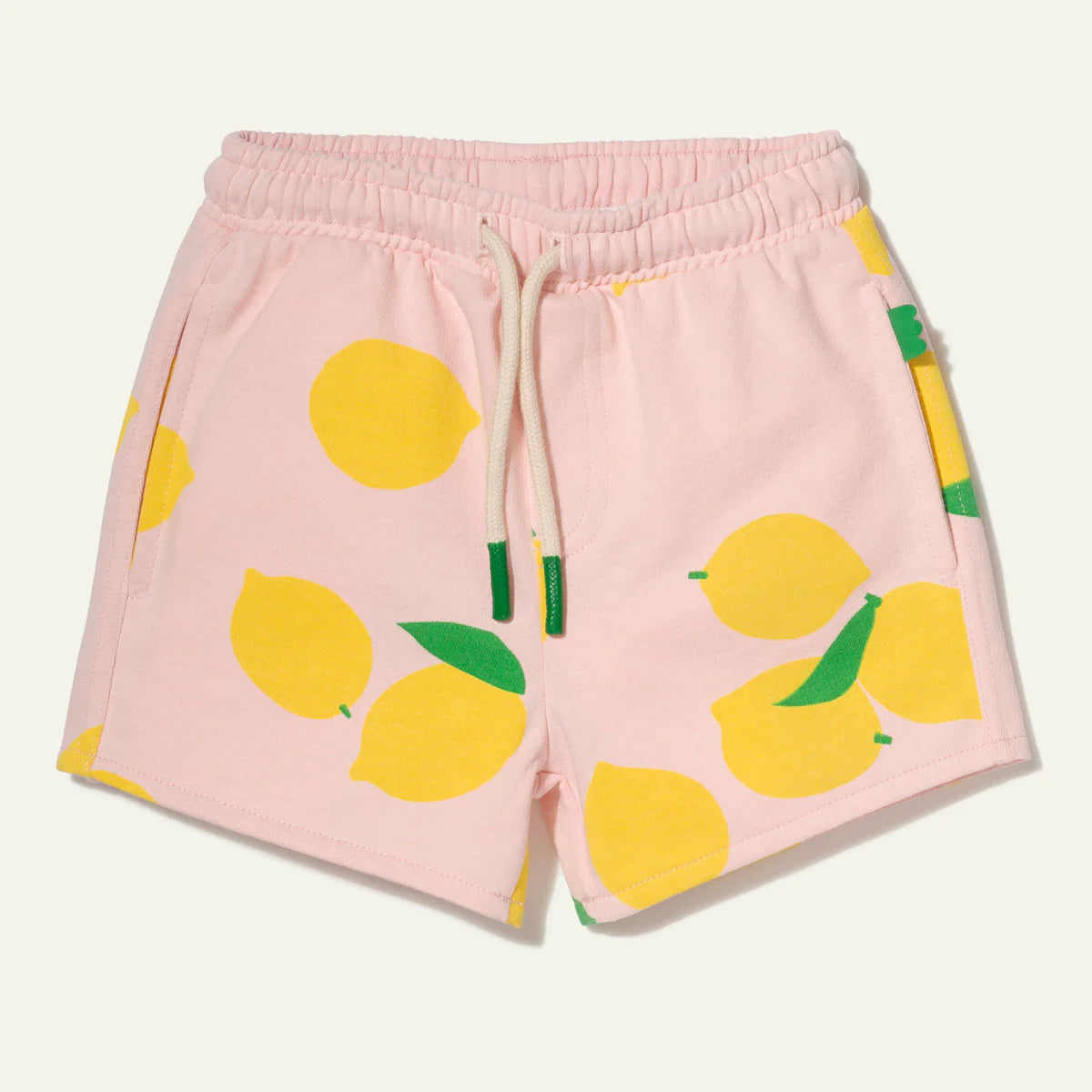 Shorts cotone riciclato limoni