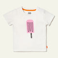 T-shirt mezza manica cotone riciclato gelato neon
