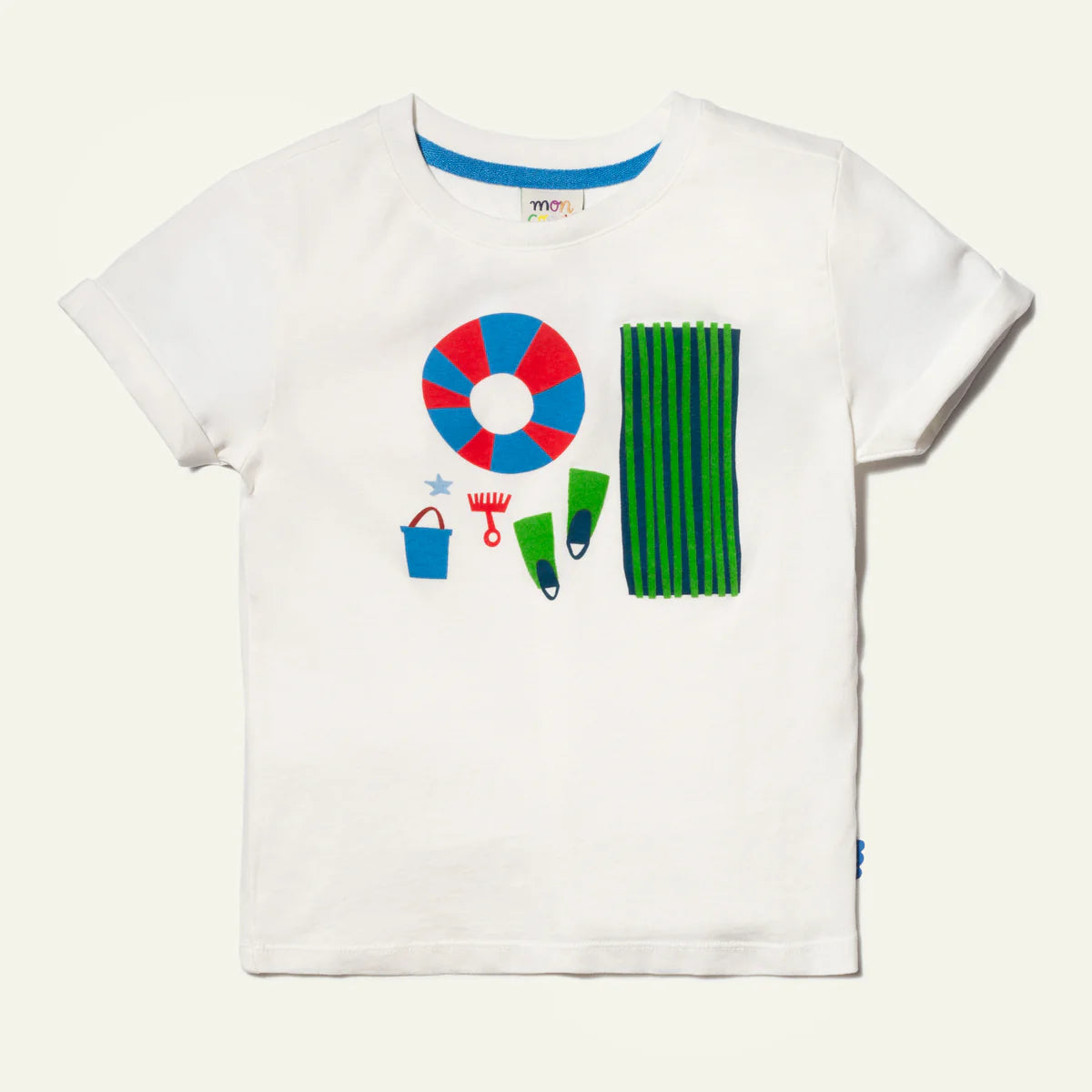 T-shirt mezza manica riciclato telo spiaggia verde