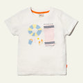 T-shirt mezza manica cotone riciclato telo spiaggia e paletta