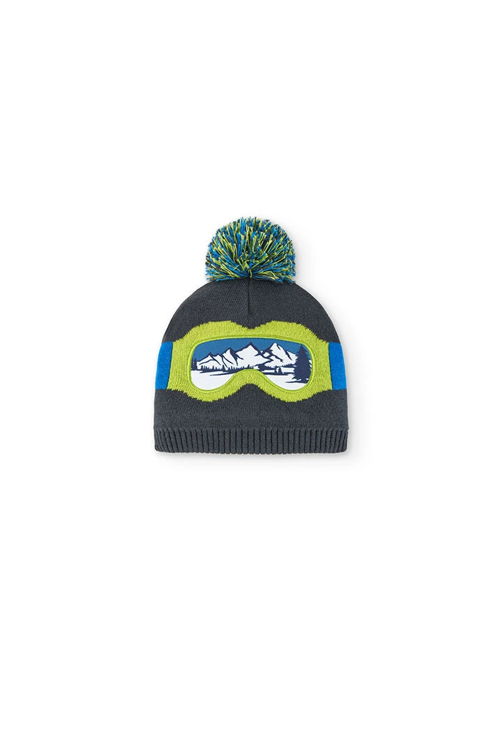 Cappello lavorato a maglia "occhiali" ragazzo