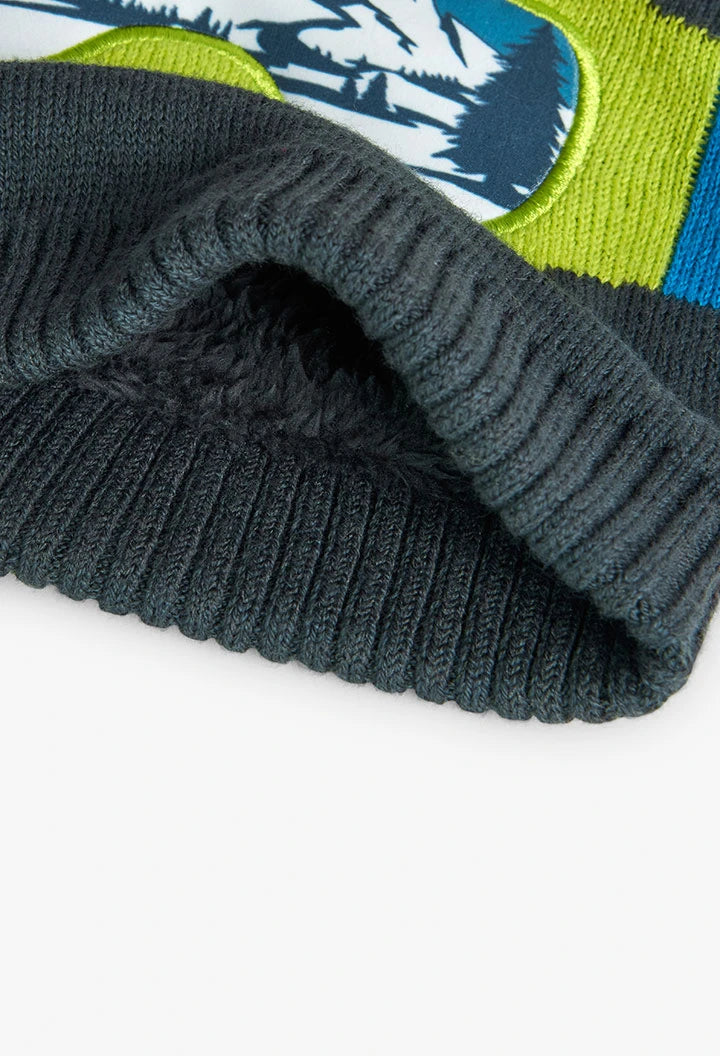 Cappello lavorato a maglia "occhiali" ragazzo