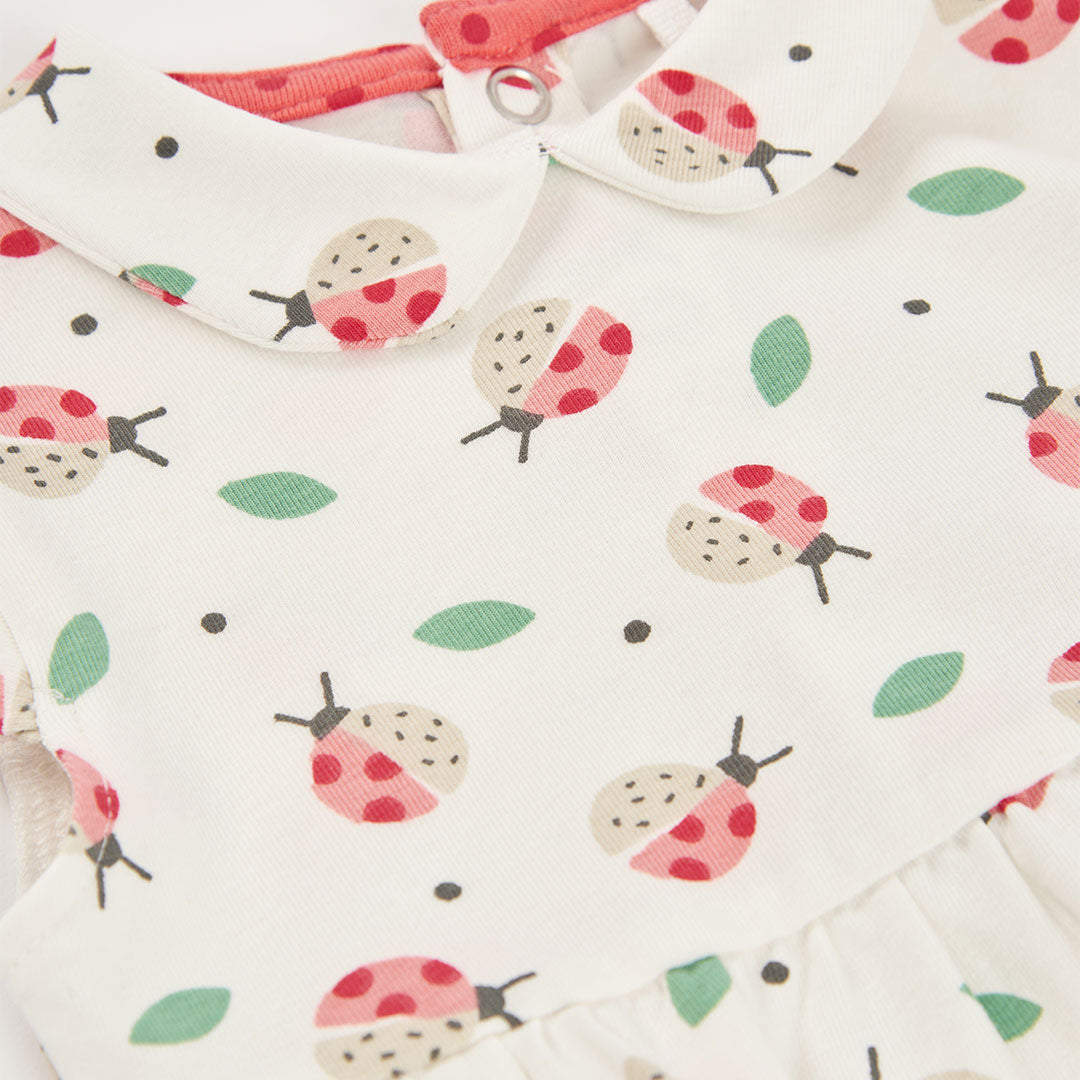 Vestito neonata cotone coccinelle