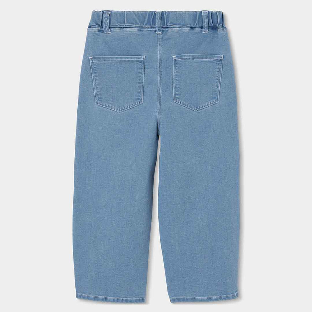 Jeans baggy fiori ricamati
