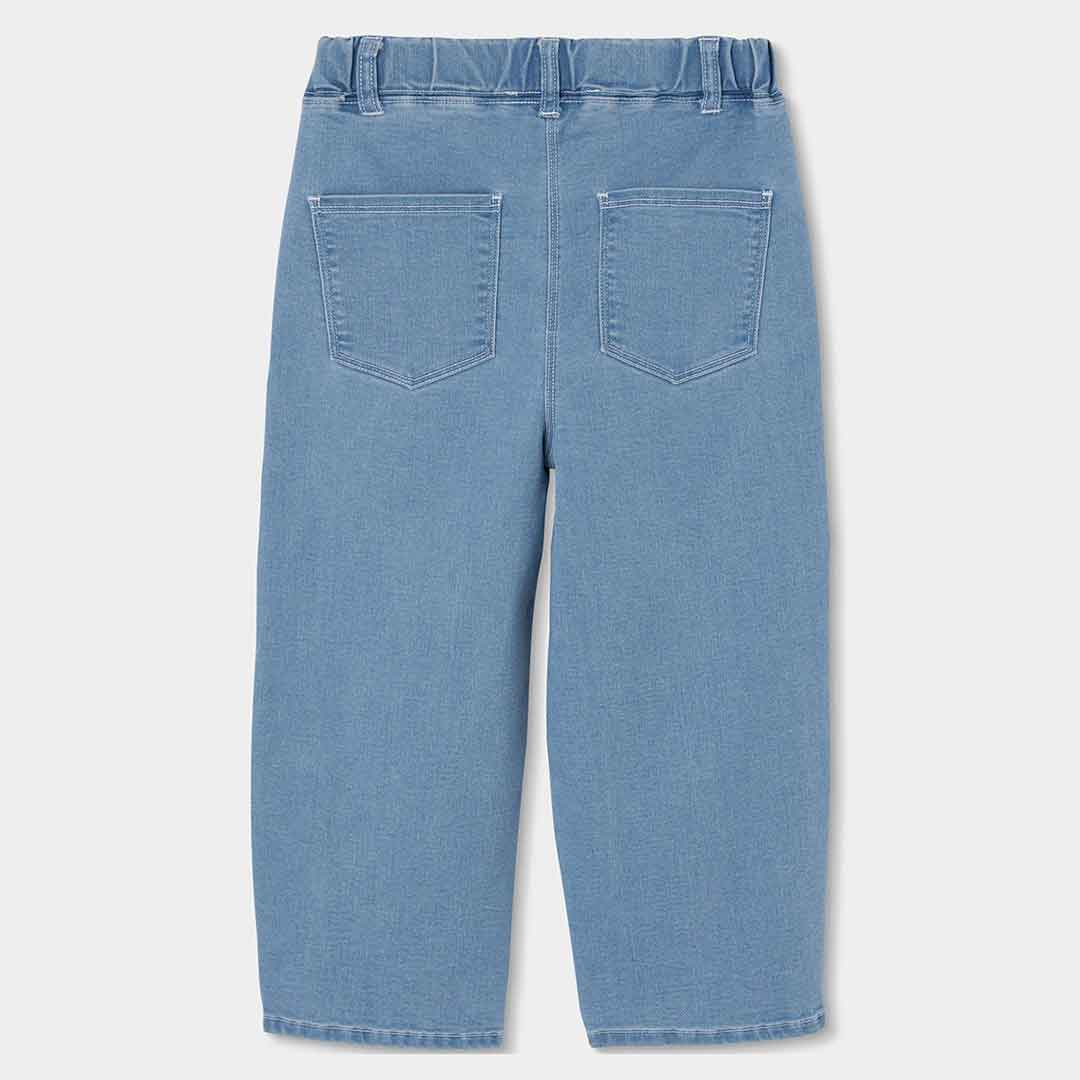 Jeans baggy fiori ricamati