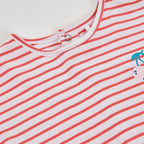 T-shirt manica lunga neonata righe rosse