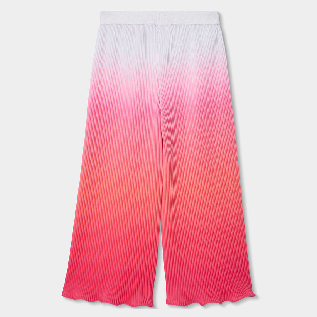 Pantalone palazzo plissettato sfumato