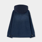 Giubbotto jeans cappuccio felpa
