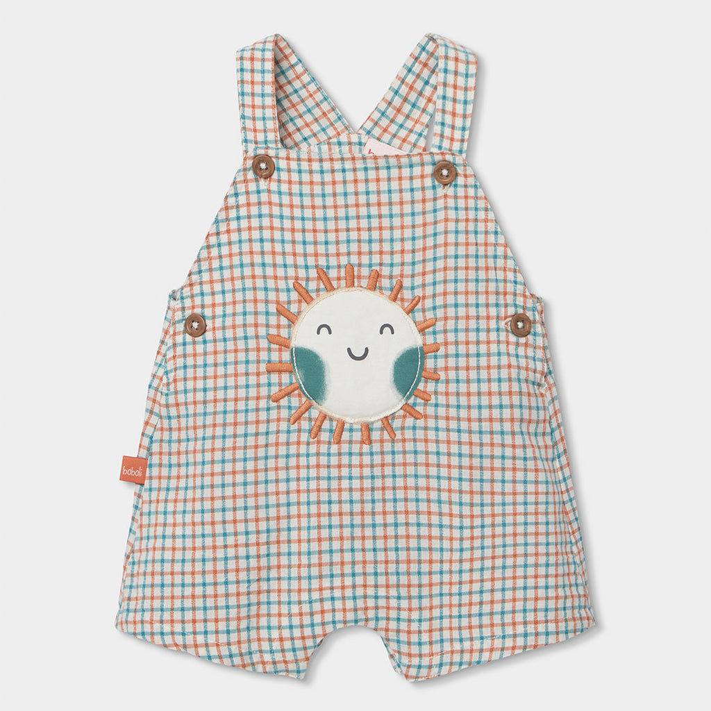 Completo neonato salopette e t-shirt mezza manica sole