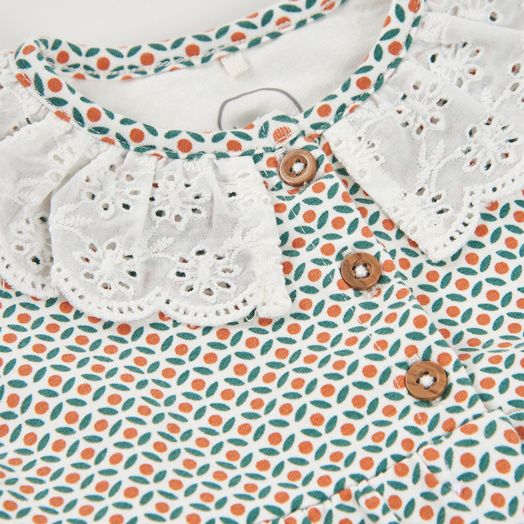 Vestito neonata colletto pizzo