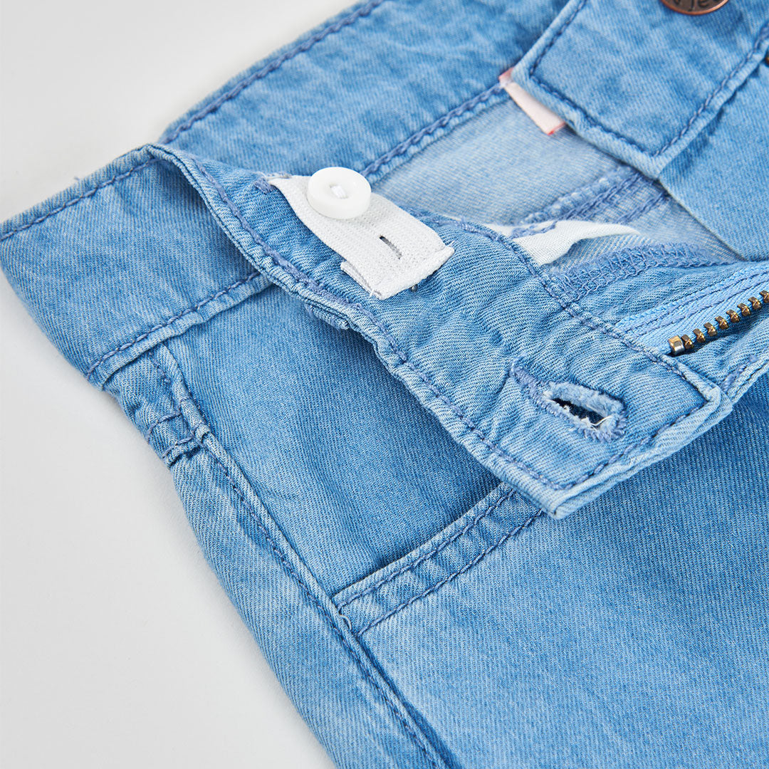 Jeans palazzo con tasche bambina