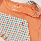 Completo neonato salopette e t-shirt mezza manica sole