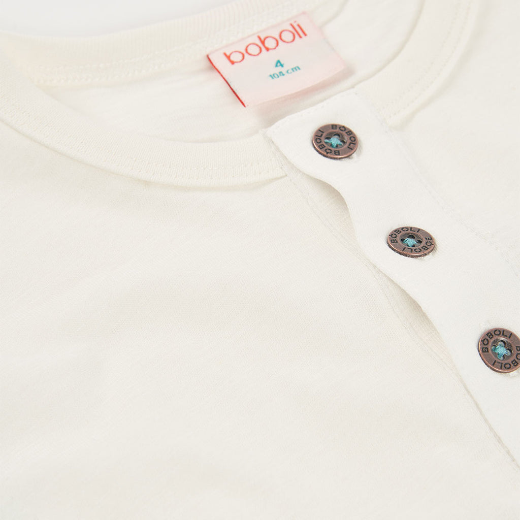 T-shirt mezza manica con bottoni