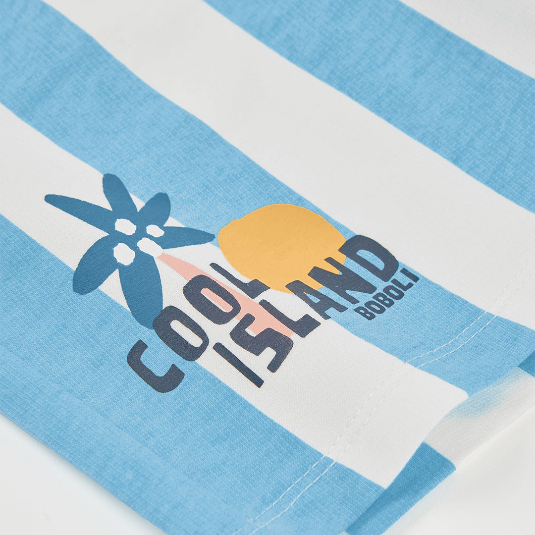Short felpa leggera righe orizzontali ‘cool island’