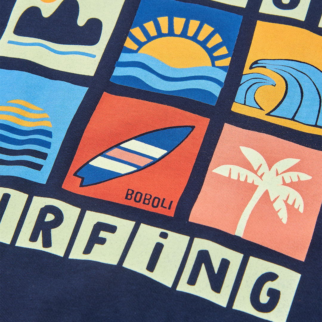 T-shirt mezza manica ‘let’s go surfing’