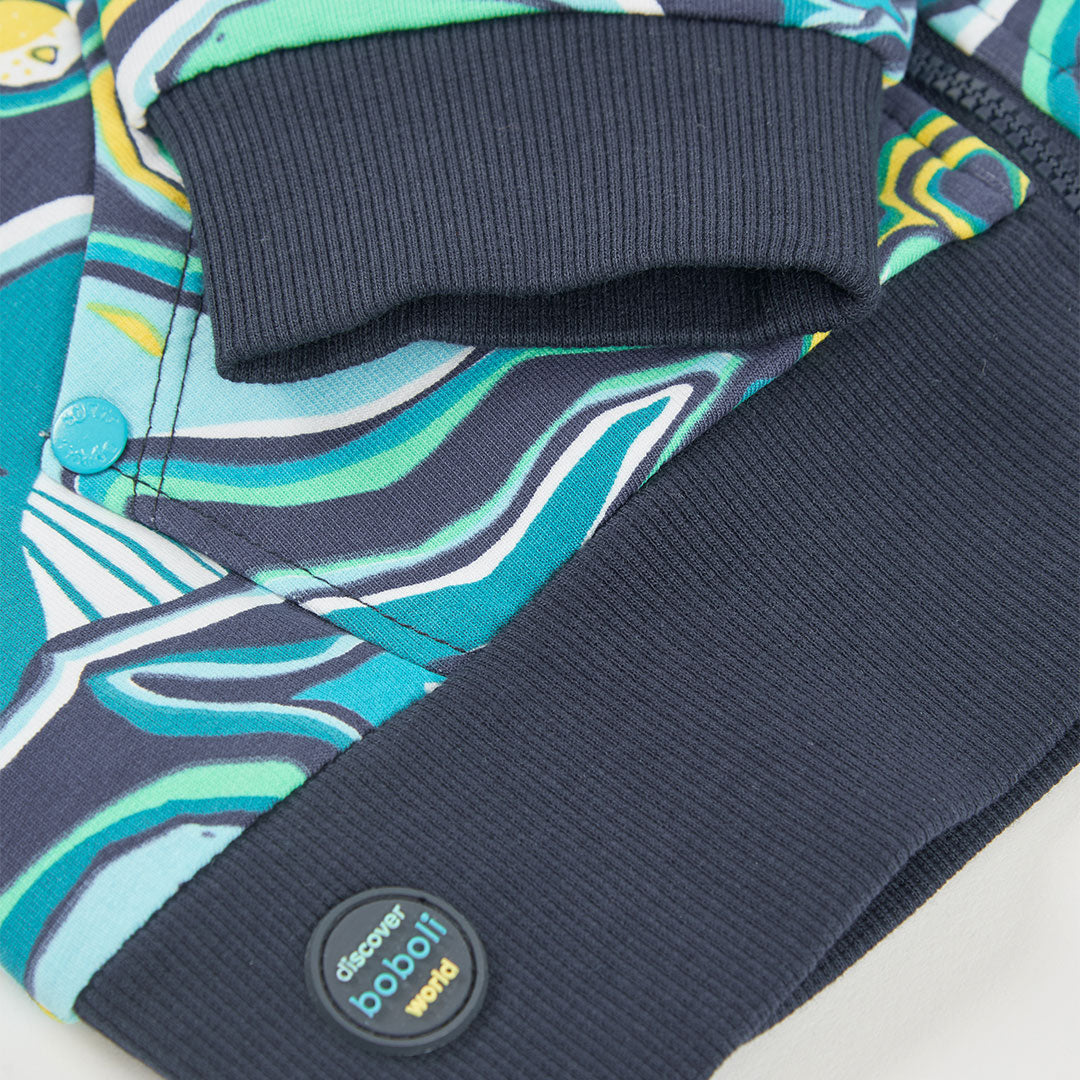 Felpa cappuccio staccabile stampa animali bambino