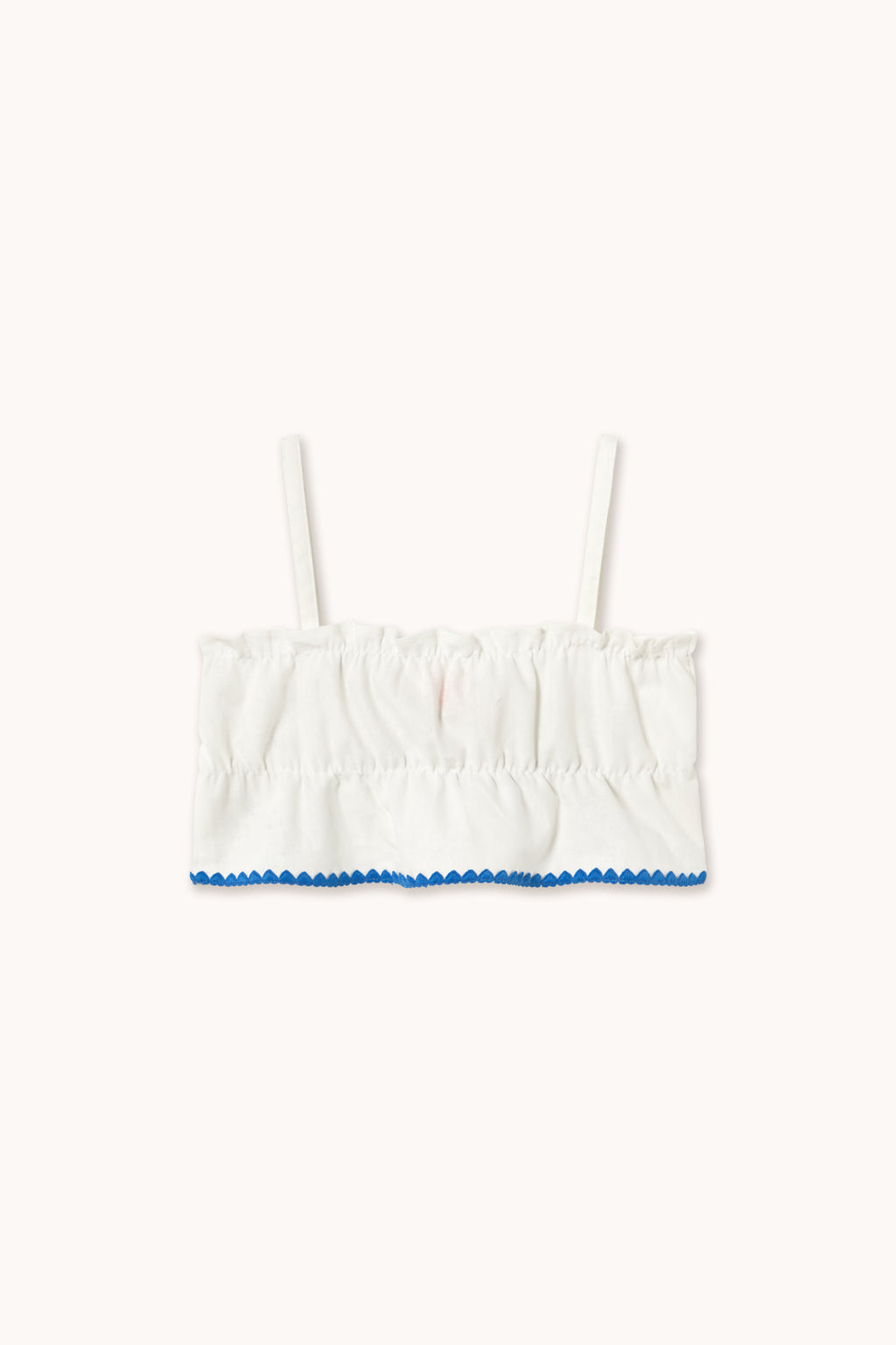 Top lino cigni ricamati