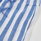 Pantaloni palazzo lino a righe bambina