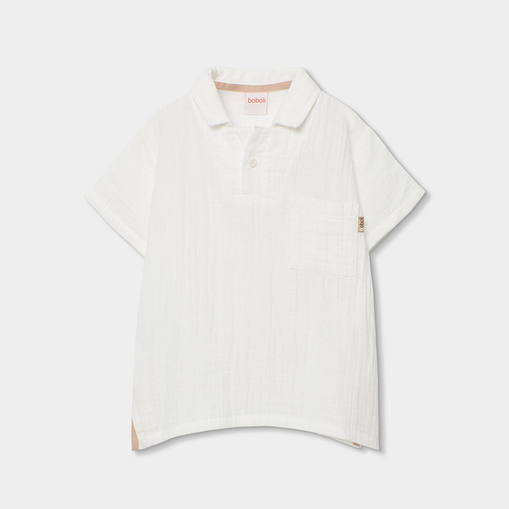 Polo mezza manica in mussola bambino