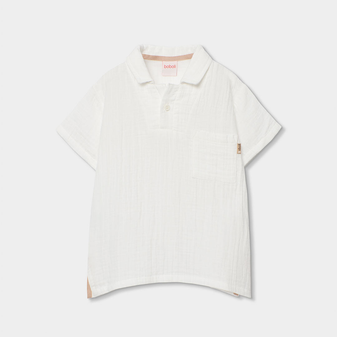 Polo mezza manica in mussola bambino