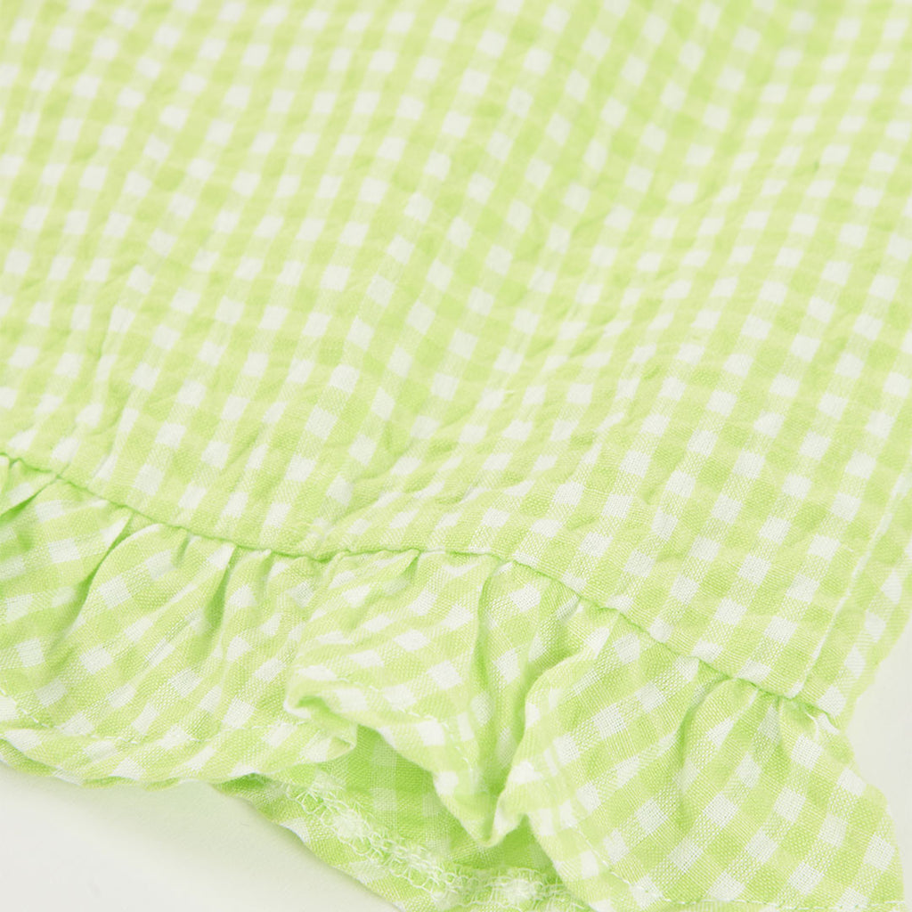 Short cotone vichy verde
