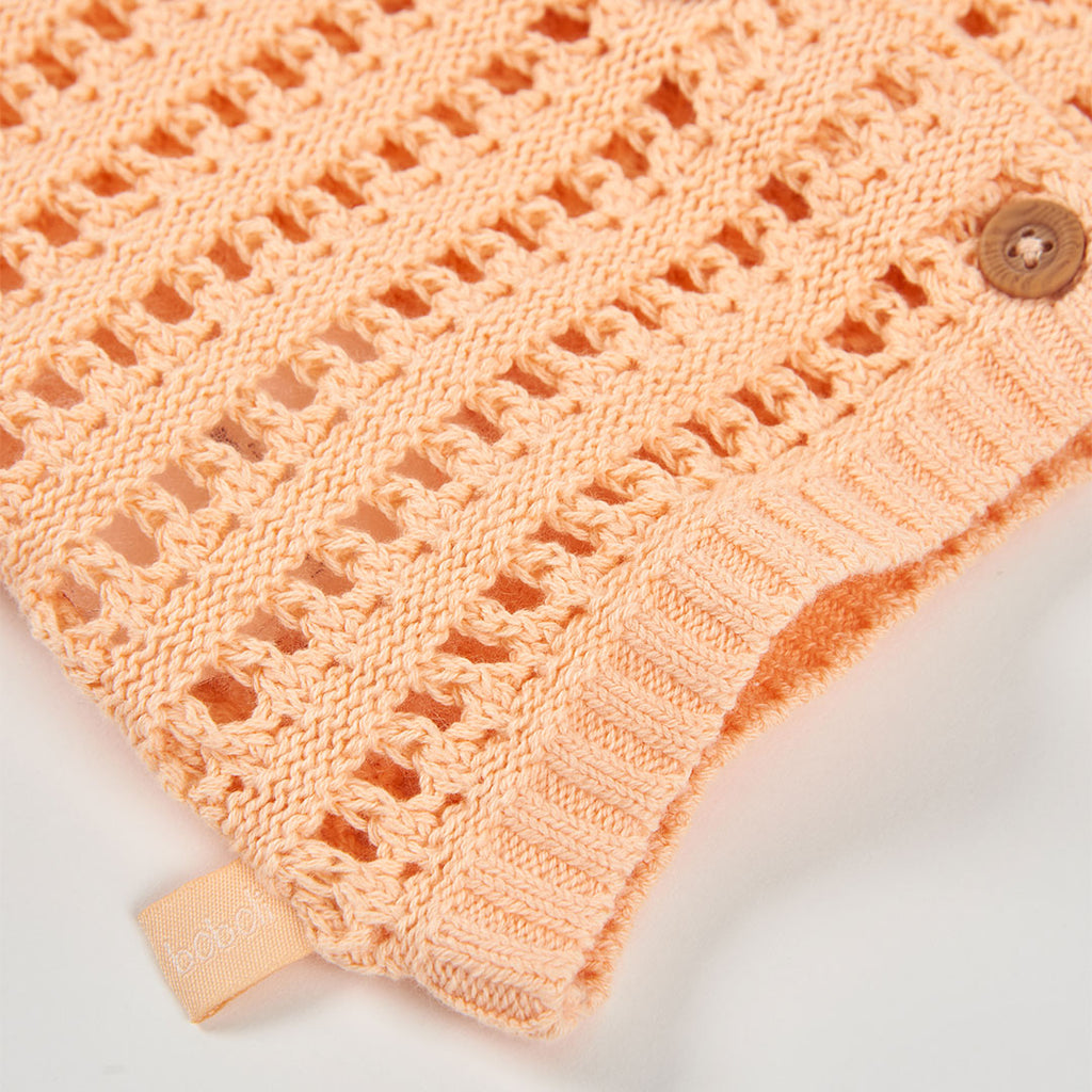 Cardigan traforato giallo 