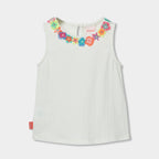 Canotta bambina fiori 3D