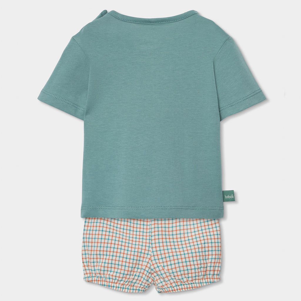 Completo neonato t-shirt mezza manica e pantaloncino sole