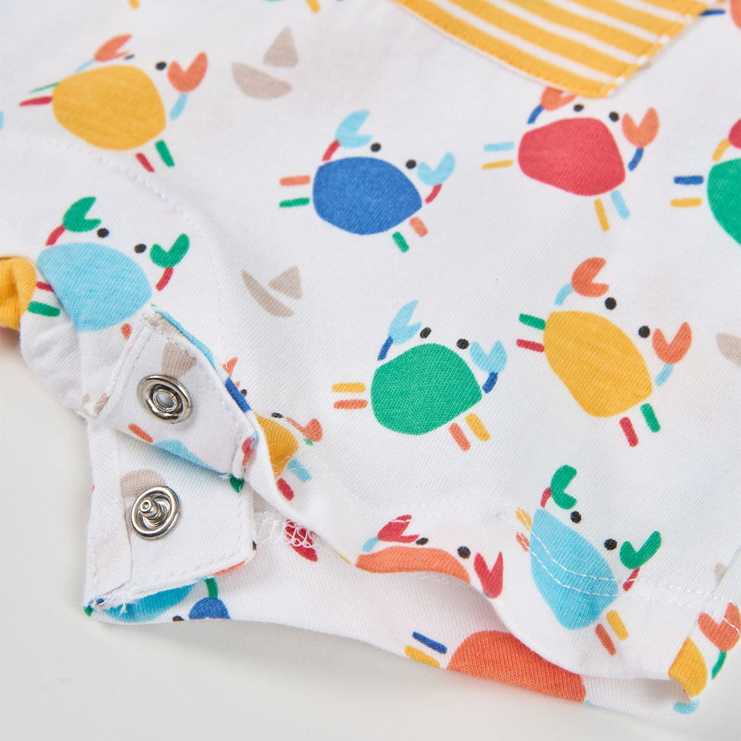 Pagliaccetto neonato giromanica granchi