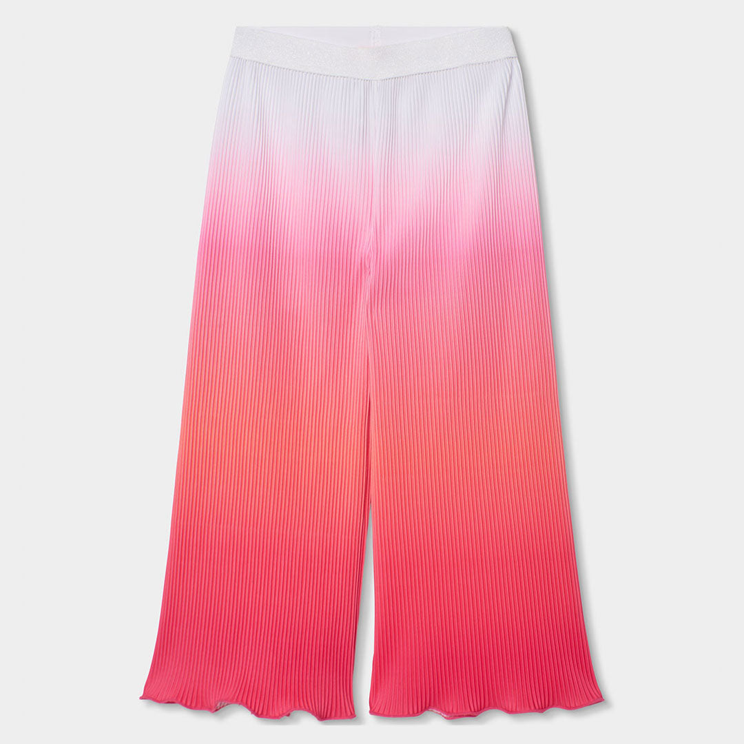 Pantalone palazzo plissettato sfumato