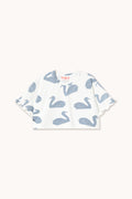 T-shirt mezza manica crop Swans
