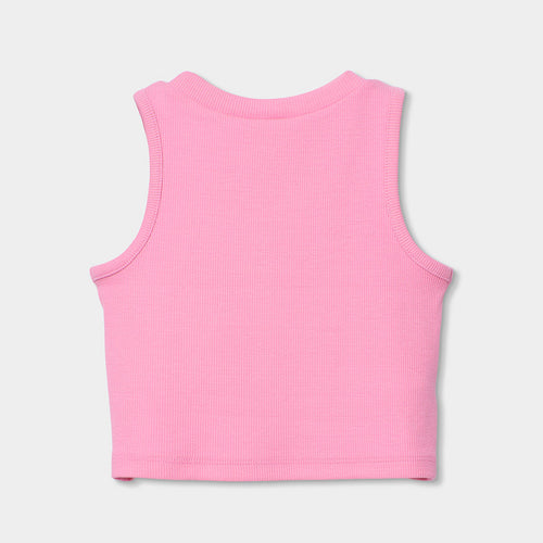 Canotta corta costine rosa