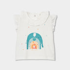 Completo neonata t-shirt giromanica e culotte a quadri