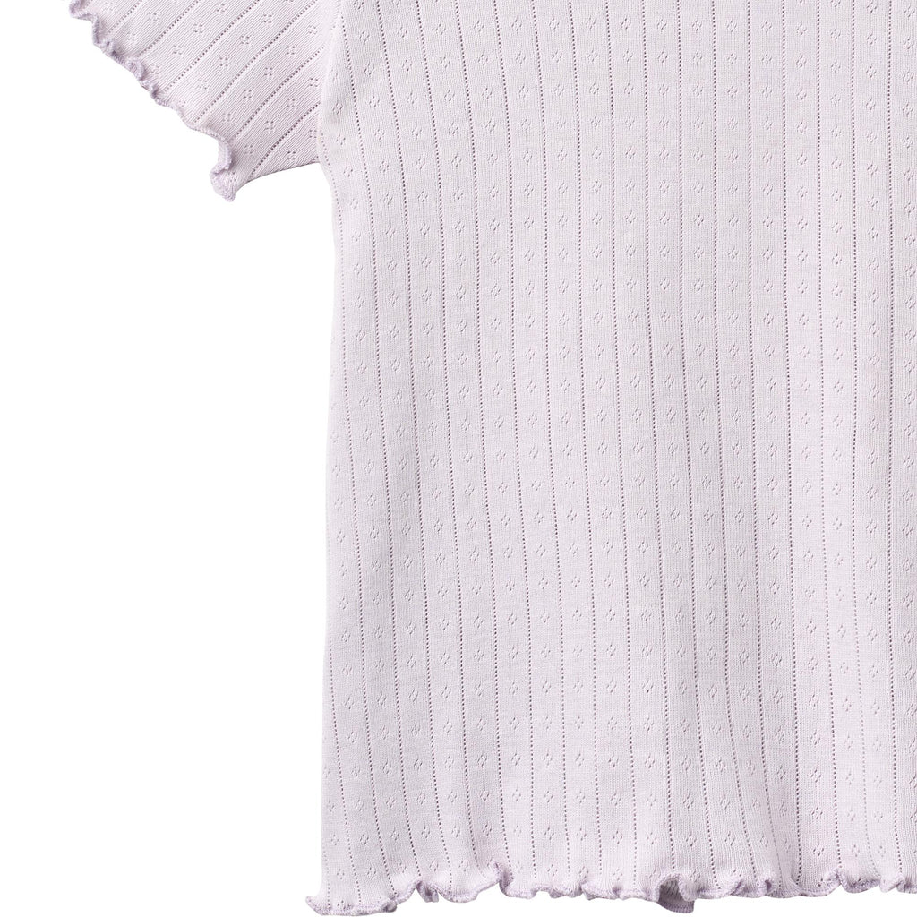 T-shirt mezza manica a coste Irene