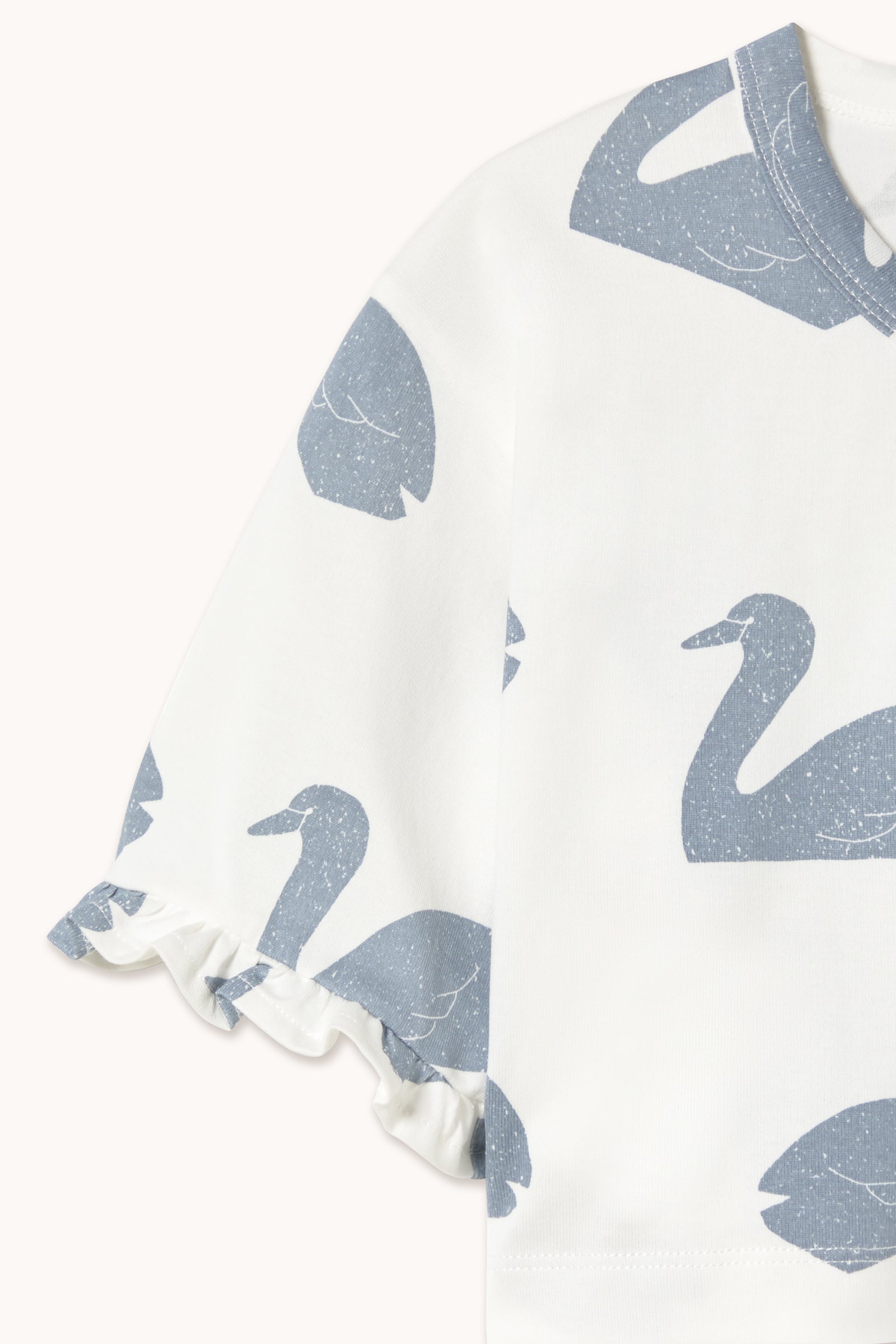 T-shirt mezza manica crop Swans